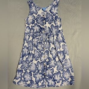 Blue Ginger Floral Button-Down Midi Dress